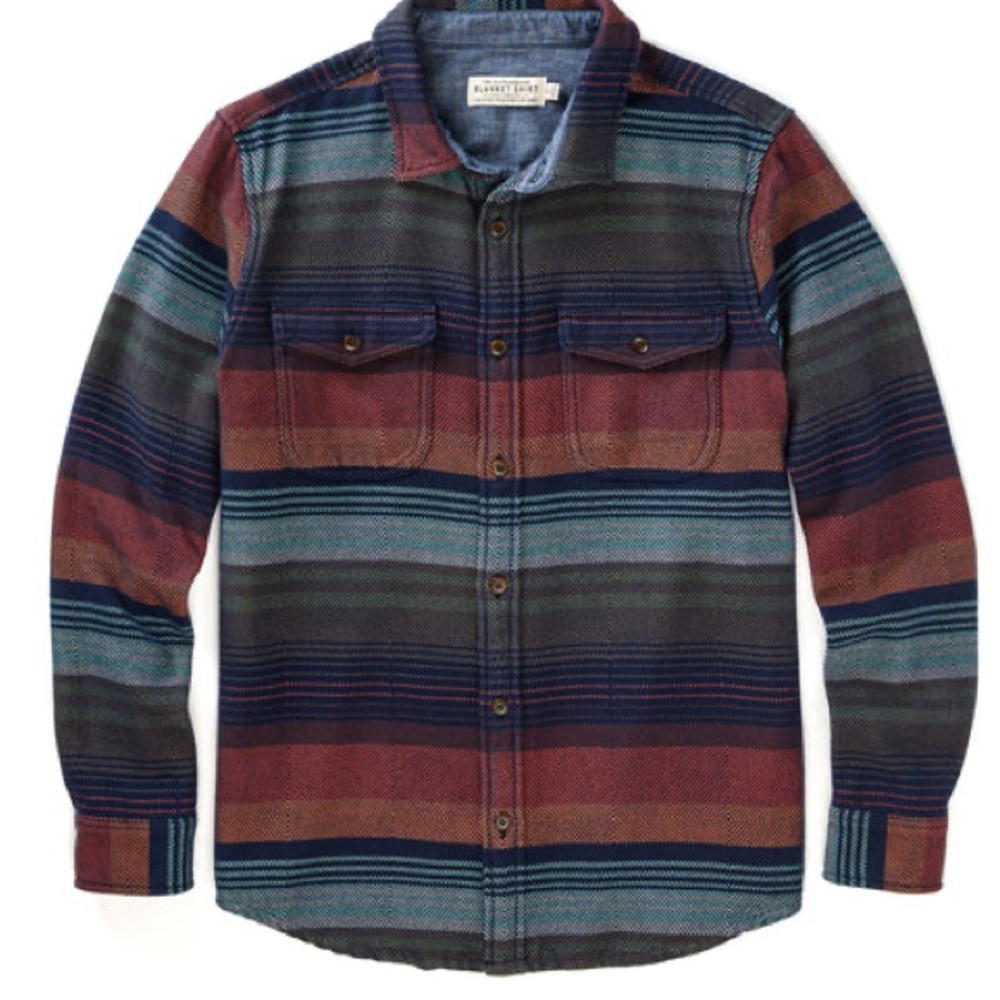 Men’s Outerknown Blanket Shirt - Burnt Sonoran Stripe